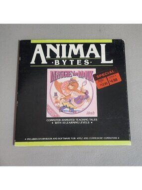 Animal Bytes Maggie the Mink Software Apple Commodore 64 C64 Vintage 1980s...